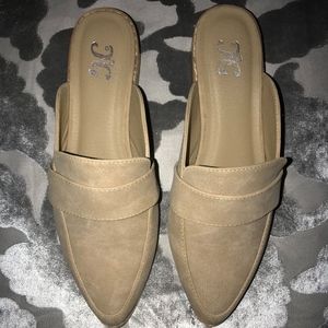 JG faux suede mules- Size 7- True to size